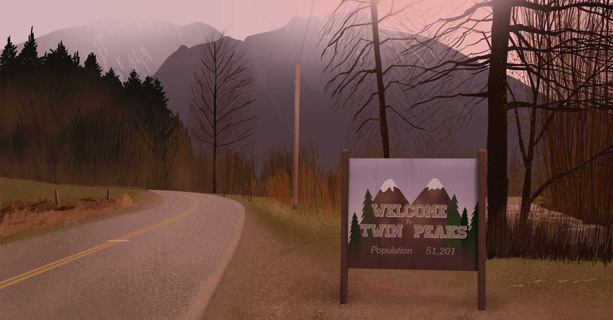 Panneau "Welcome to Twin Peaks"