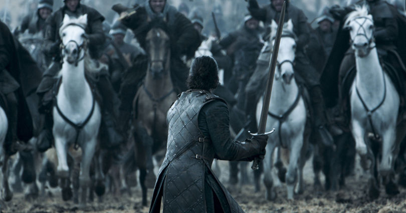 Jon Snow seul face à la cavalerie de Ramsay Bolton
