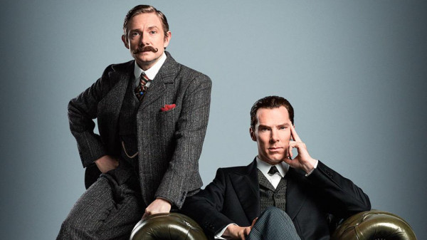 Sherlock et Watson en costumes d'époque