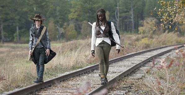 Carl et Michonne - The Walking Dead Saison 4