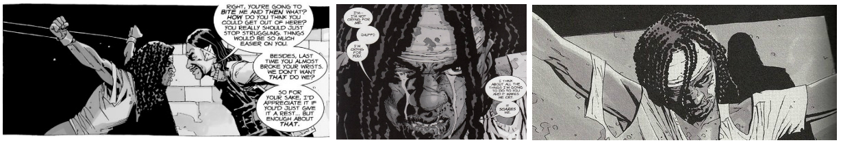 The Walking Dead - Dans les comics, Michonne est confrontée à la cruauté du Gouverneur