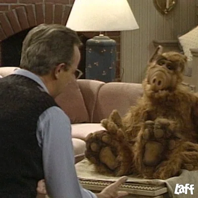 Gif Alf débat avec Willy