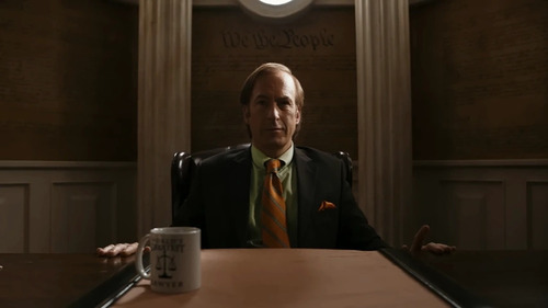 Saul dans son fameux bureau